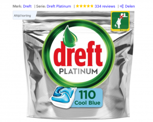 Dreft Blue vaatwastabletten