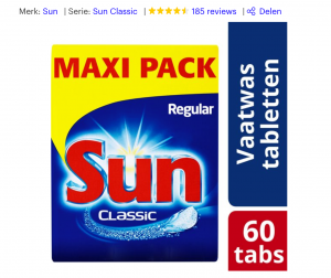 sun vaatwastabletten