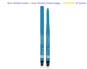 Blauwe eyeliner
