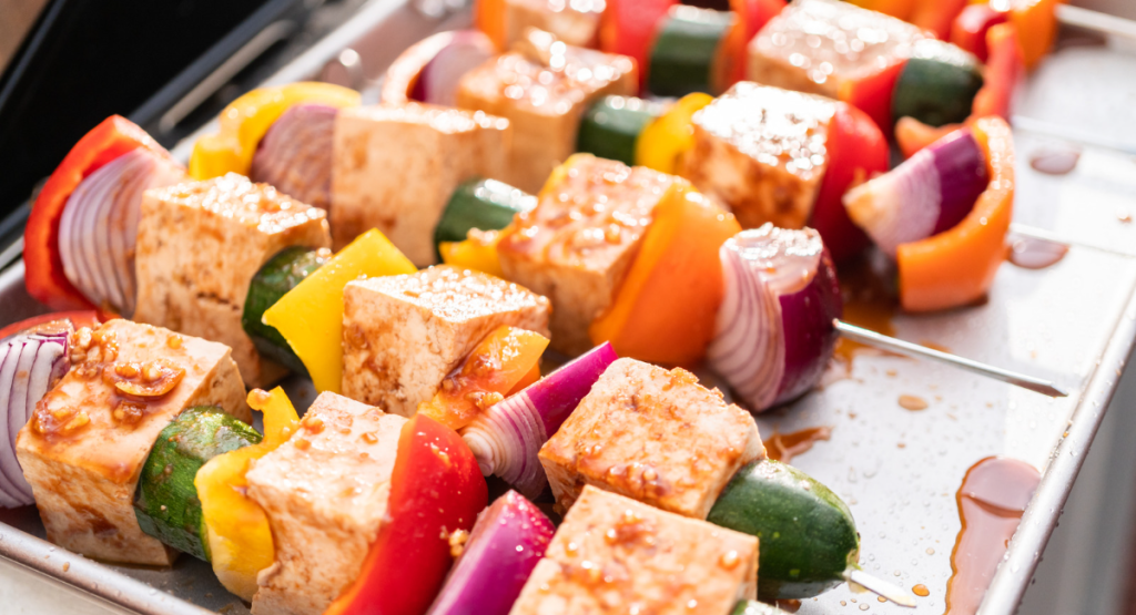 gegrilde tofu met groenten